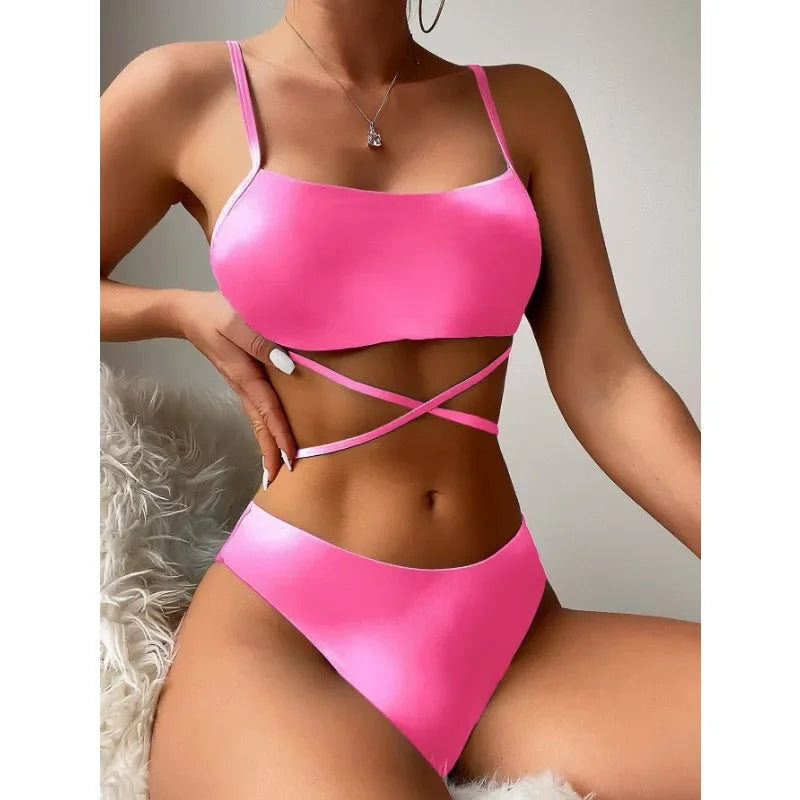 Tie Dyed Split Bikini