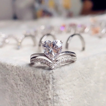 Zirkonia Herz Ring